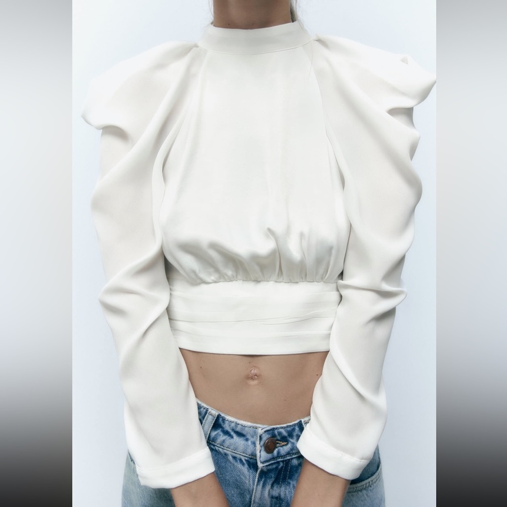 ZARA blouse with openings at shoulders - Picture 4 of 12